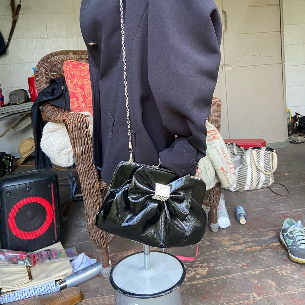 Vintage black Patton clasp purse.